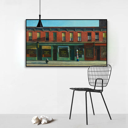 Vivolux | Reihenhaus Ölmalerei Kunstdruck Zeitgenössische Kunst Leinwand Wanddekoration, Mehrere Größenoptionen