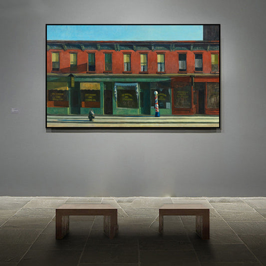 Vivolux | Reihenhaus Ölmalerei Kunstdruck Zeitgenössische Kunst Leinwand Wanddekoration, Mehrere Größenoptionen