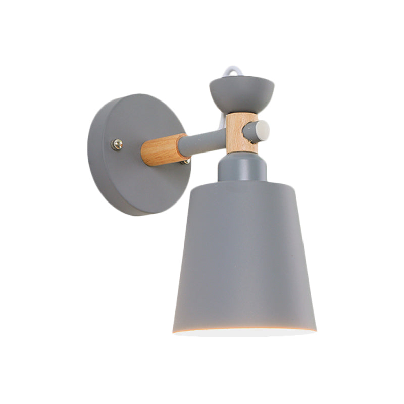 Vivolux | Draaibare Noordse Stijl Wandlamp met Emmer Eén Licht Metaal Wandlamp voor Volwassen Slaapkamer