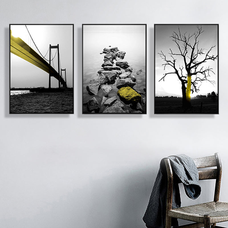 Vivolux | Zachte Kleuren Natuurlandschap Schilderij Multi-Piece Kunstprint voor Slaapkamer, Set van Drie