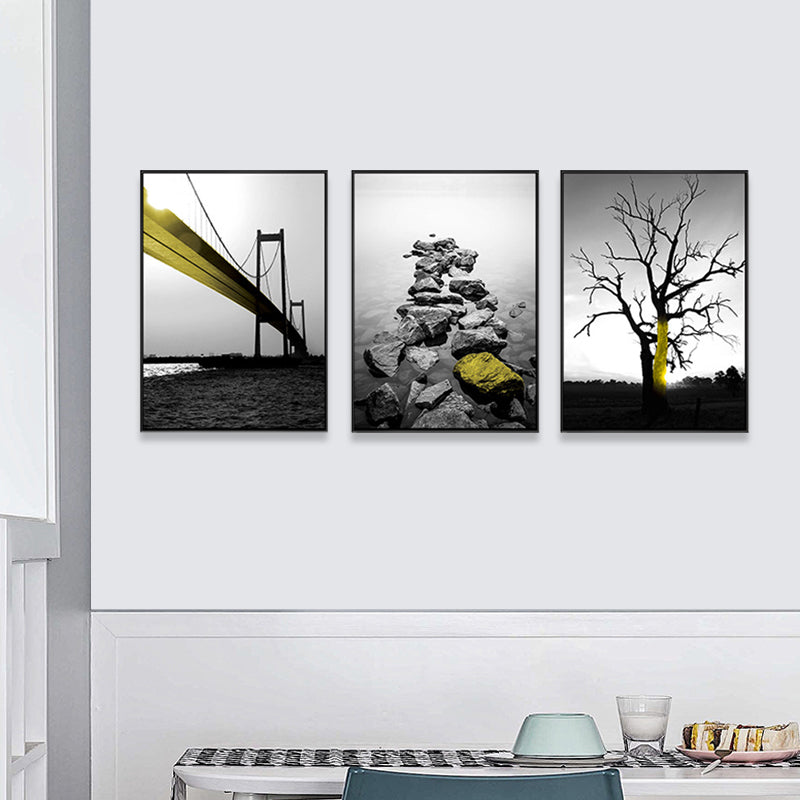 Vivolux | Zachte Kleuren Natuurlandschap Schilderij Multi-Piece Kunstprint voor Slaapkamer, Set van Drie