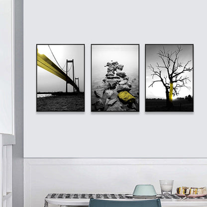 Vivolux | Zachte Kleuren Natuurlandschap Schilderij Multi-Piece Kunstprint voor Slaapkamer, Set van Drie