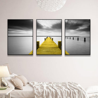 Vivolux | Zachte Kleuren Natuurlandschap Schilderij Multi-Piece Kunstprint voor Slaapkamer, Set van Drie