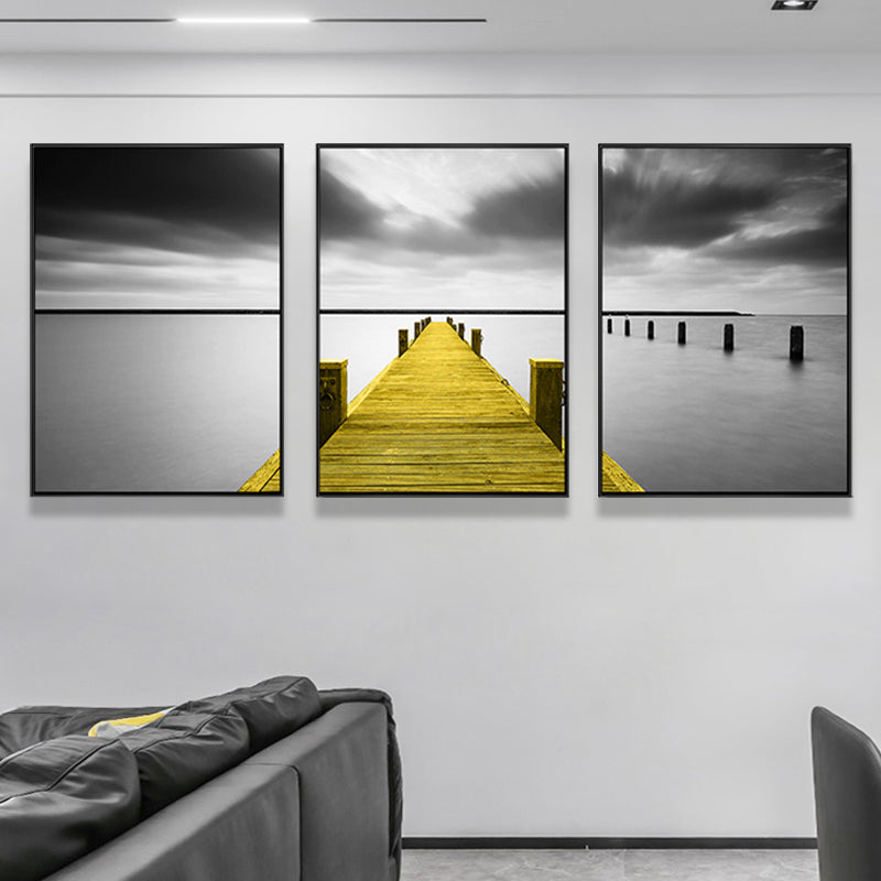 Vivolux | Zachte Kleuren Natuurlandschap Schilderij Multi-Piece Kunstprint voor Slaapkamer, Set van Drie