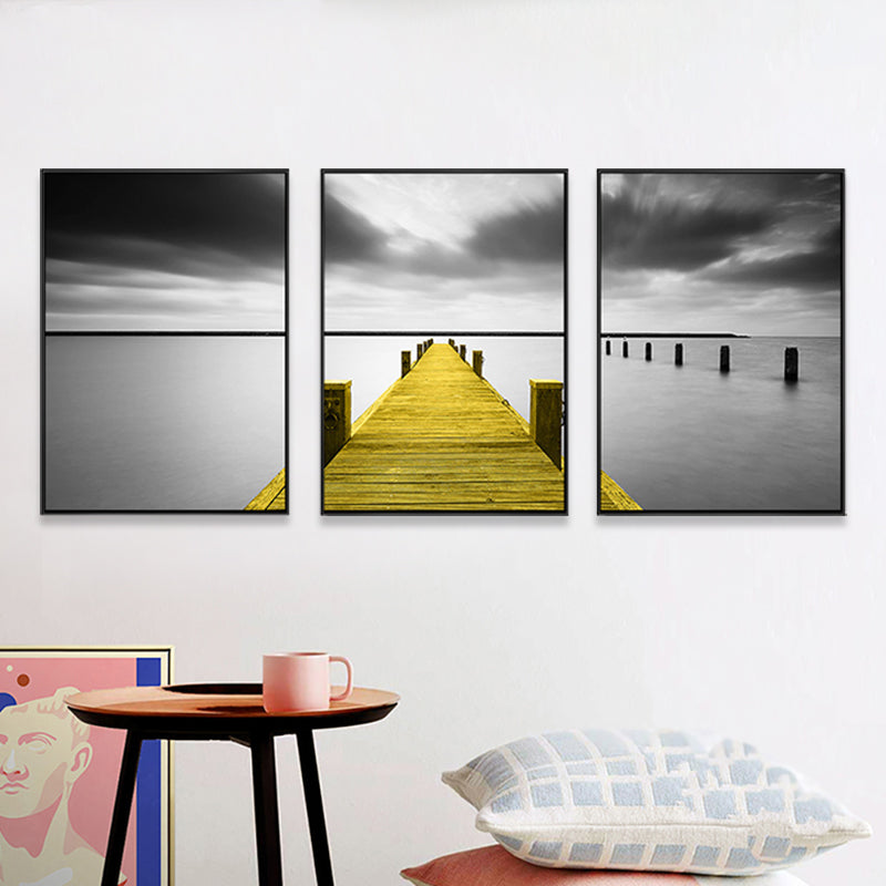 Vivolux | Zachte Kleuren Natuurlandschap Schilderij Multi-Piece Kunstprint voor Slaapkamer, Set van Drie