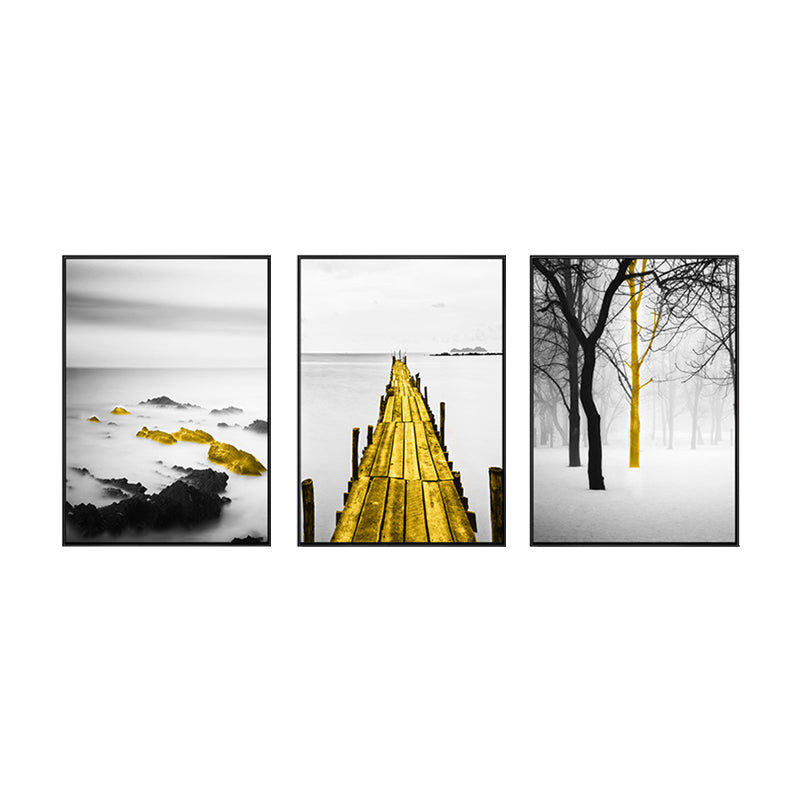Vivolux | Zachte Kleuren Natuurlandschap Schilderij Multi-Piece Kunstprint voor Slaapkamer, Set van Drie