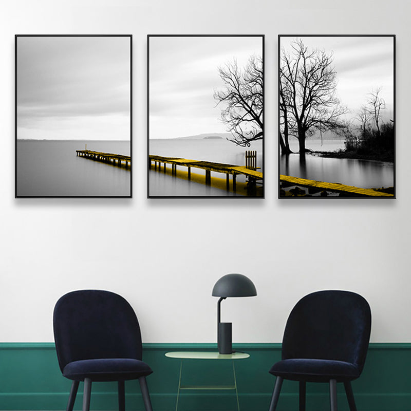 Vivolux | Zachte Kleuren Natuurlandschap Schilderij Multi-Piece Kunstprint voor Slaapkamer, Set van Drie