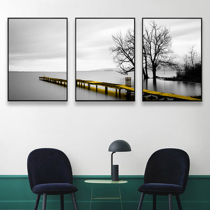 Vivolux | Zachte Kleuren Natuurlandschap Schilderij Multi-Piece Kunstprint voor Slaapkamer, Set van Drie