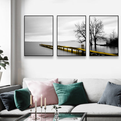 Vivolux | Zachte Kleuren Natuurlandschap Schilderij Multi-Piece Kunstprint voor Slaapkamer, Set van Drie