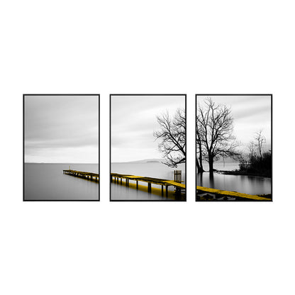 Vivolux | Zachte Kleuren Natuurlandschap Schilderij Multi-Piece Kunstprint voor Slaapkamer, Set van Drie