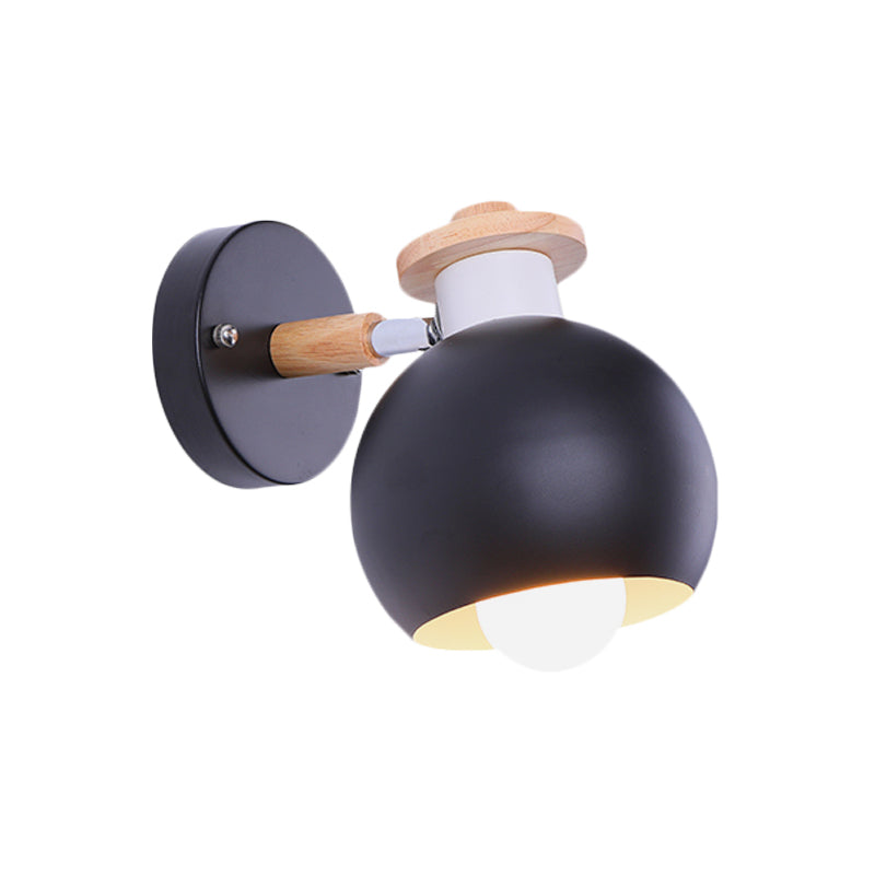 Vivolux | Draaibare Monochrome Orb Wandlamp 1 Peertje Nordic Stijl Metaal Wandverlichting voor Studiekamer