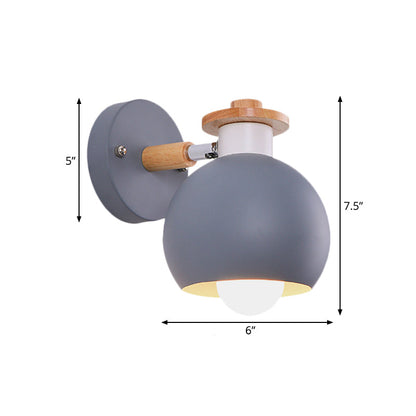 Vivolux | Einzelne lichtkugelförmige wandlampe nordisches metall wandleuchtenlicht für kindergarten kinderzimmer