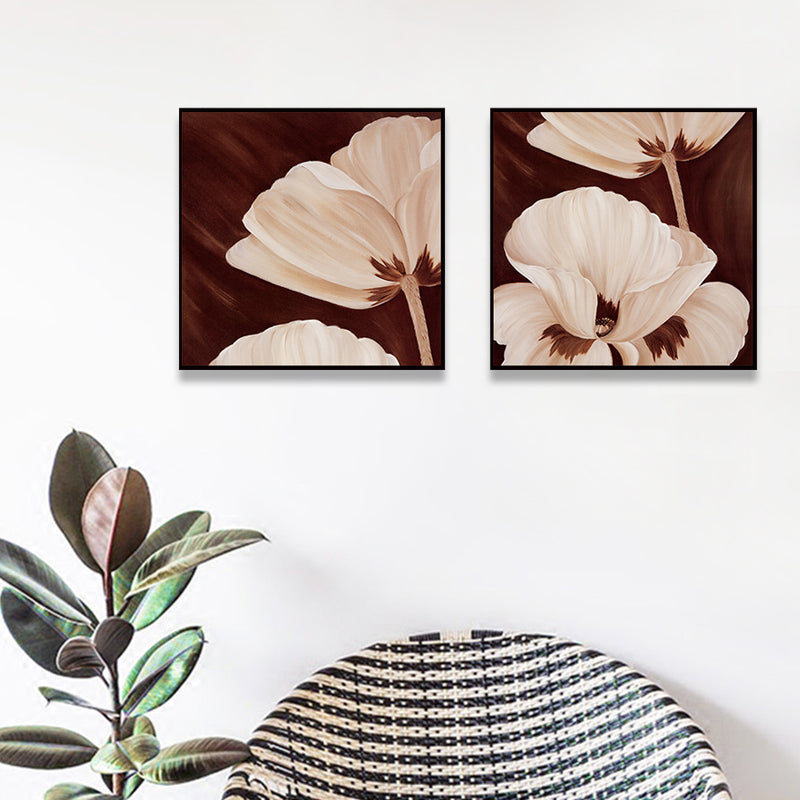 Vivolux | Weiche Farbblumenblüte Kunstdruck Texturiert Modernistische Esszimmer Leinwand, Multiple Größen