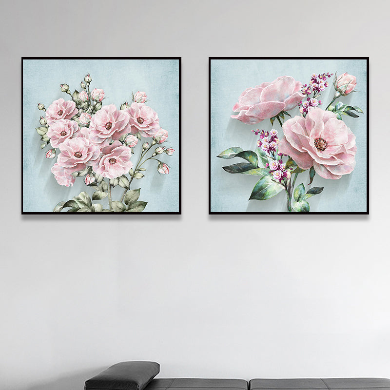 Vivolux | Weiche Farbblumenblüte Kunstdruck Texturiert Modernistische Esszimmer Leinwand, Multiple Größen