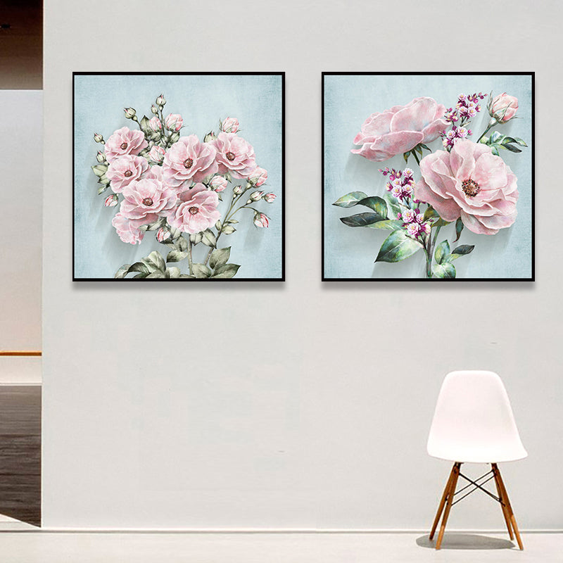 Vivolux | Weiche Farbblumenblüte Kunstdruck Texturiert Modernistische Esszimmer Leinwand, Multiple Größen