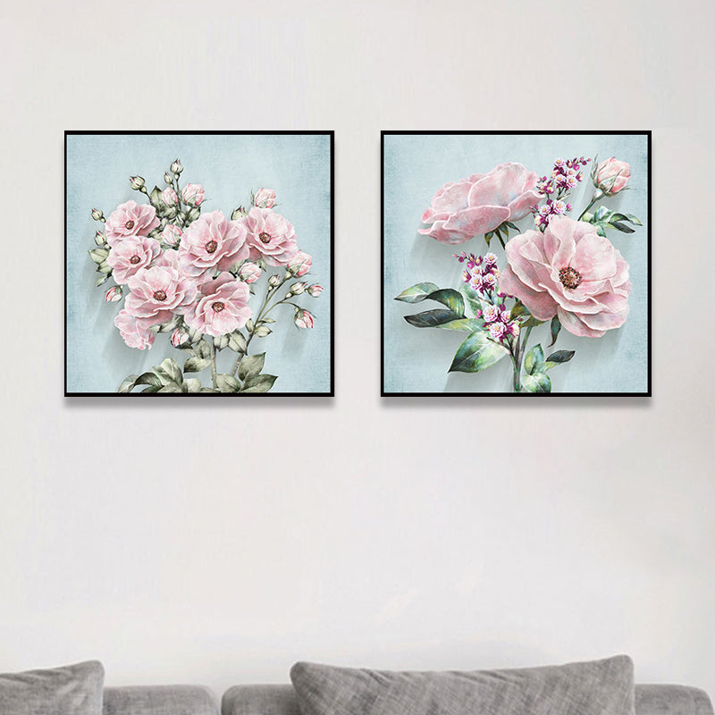Vivolux | Weiche Farbblumenblüte Kunstdruck Texturiert Modernistische Esszimmer Leinwand, Multiple Größen