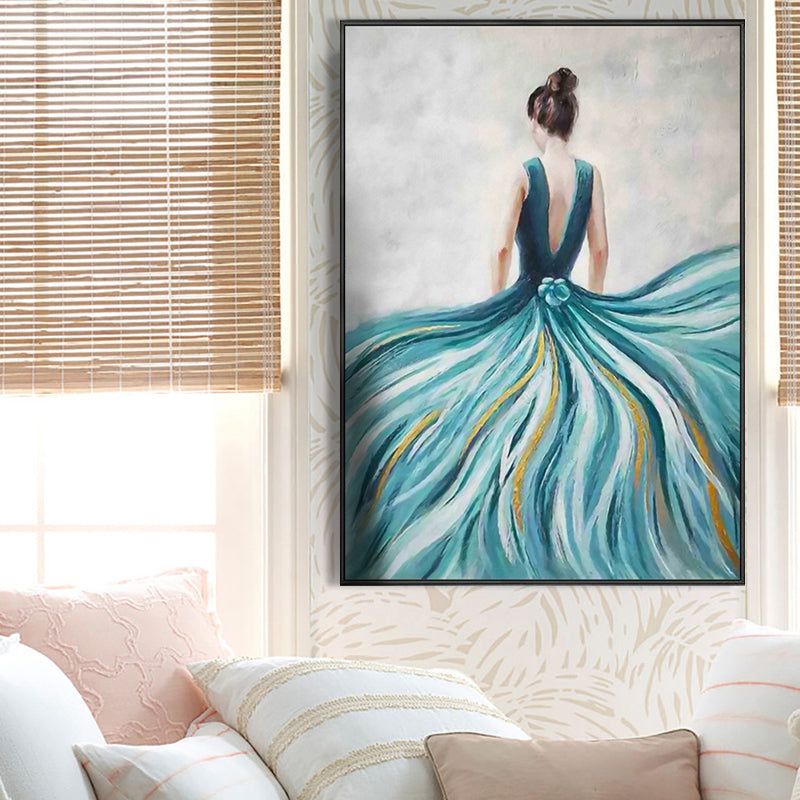 Vivolux | Dressing Maid Wanddekoration Impressionismus Texturiertes Mädchenzimmer Gemälde, Verschiedene Größen