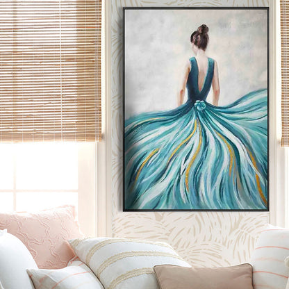 Vivolux | Dressing Maid Wanddekoration Impressionismus Texturiertes Mädchenzimmer Gemälde, Verschiedene Größen