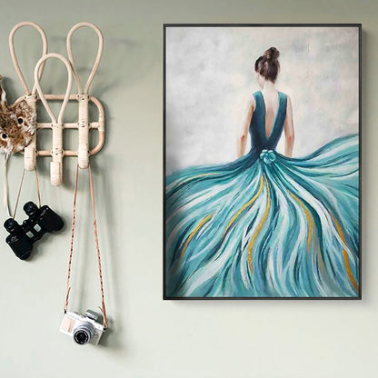 Vivolux | Dressing Maid Wanddekoration Impressionismus Texturiertes Mädchenzimmer Gemälde, Verschiedene Größen