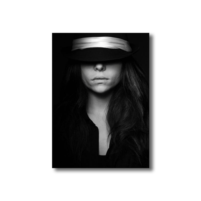 Vivolux | Schwarze fotografische Frauen Wandkunst Mode Glam Texturierte Leinwanddruck für Mädchenzimmer