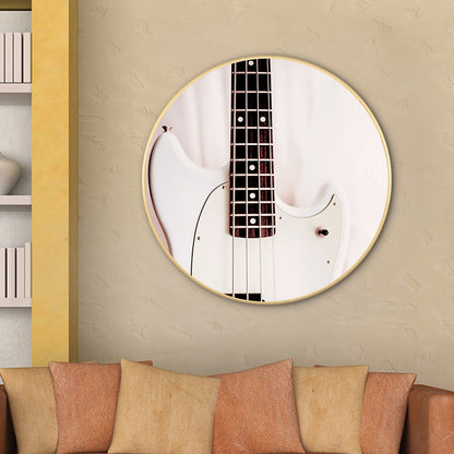 Vivolux | Beige zeitgenössisches Leinwand-Gitarrenbild für das Esszimmer, mehrere Größenoptionen