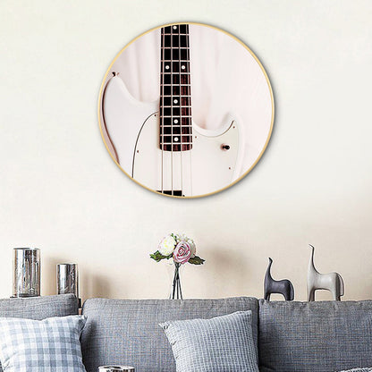 Vivolux | Beige zeitgenössisches Leinwand-Gitarrenbild für das Esszimmer, mehrere Größenoptionen