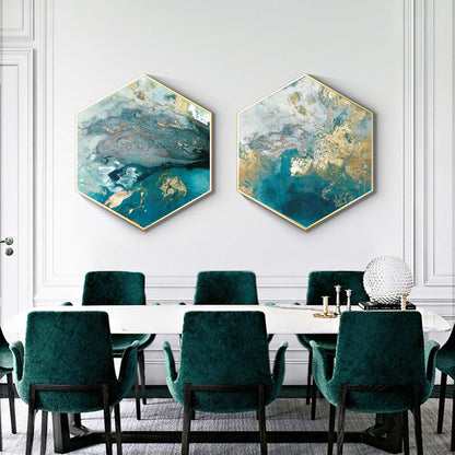 Vivolux | Abstraktes Muster Wandkunstdruck Skandinavische Leinwand Texturiertes Gemälde in sanften Farben