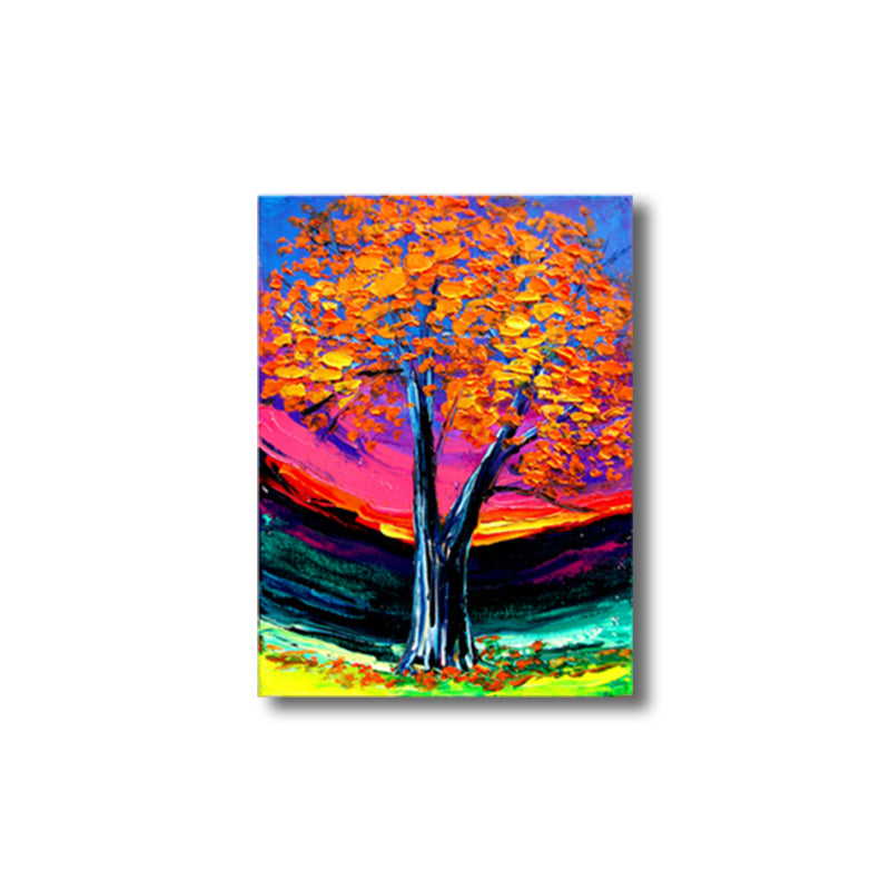 Vivolux | Magisches Blumenbaum Gemälde Lichtfarbe Moderner Kunststil Wanddekoration für Esszimmer