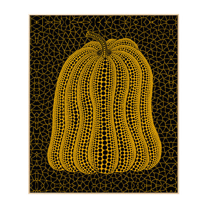 Vivolux | Illustration Kürbis Kunst Druck Dunkle Farbe Leinwand Wanddekoration für Schlafzimmer, Texturiert