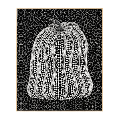 Vivolux | Illustration Kürbis Kunst Druck Dunkle Farbe Leinwand Wanddekoration für Schlafzimmer, Texturiert