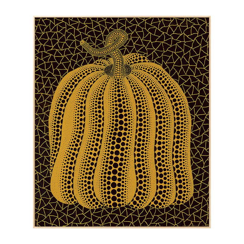 Vivolux | Illustration Kürbis Kunst Druck Dunkle Farbe Leinwand Wanddekoration für Schlafzimmer, Texturiert