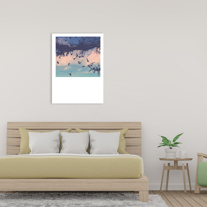 Vivolux | Zeitgenössische Himmelsszene Wanddekor Leinwand Hellfarbe Natur Landschaft Kunstdruck, Mehrere Größen