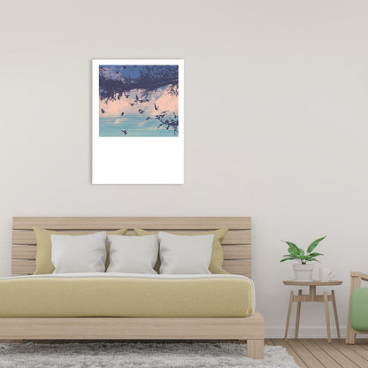 Vivolux | Zeitgenössische Himmelsszene Wanddekor Leinwand Hellfarbe Natur Landschaft Kunstdruck, Mehrere Größen