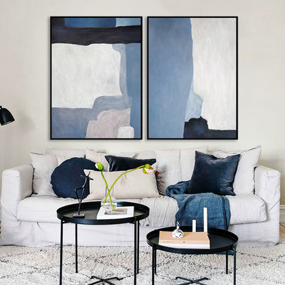 Vivolux | Strukturiertes abstraktes Wandkunstdekor Leinwand Mid-Century Modern Gemälde für das Wohnzimmer