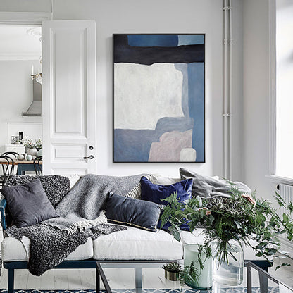 Vivolux | Strukturiertes abstraktes Wandkunstdekor Leinwand Mid-Century Modern Gemälde für das Wohnzimmer