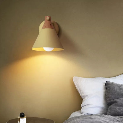 Vivolux | Macaron Style Onderkleur Wandlamp Conische Schaduw 1 Kop Metaal Wandlamp voor Keuken Gang