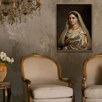 Vivolux | Religiöse Dienstmädchen-Leinwand für die Küche Ölgemälde Wandkunst Druck, mehrere Größenoptionen