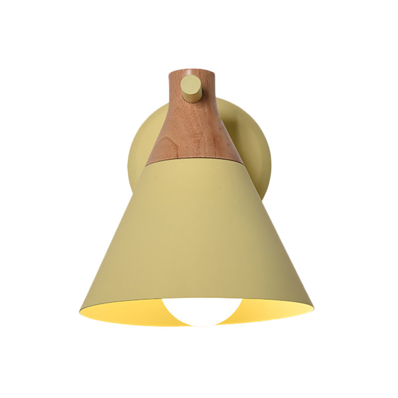 Vivolux | Macaron Style Onderkleur Wandlamp Conische Schaduw 1 Kop Metaal Wandlamp voor Keuken Gang