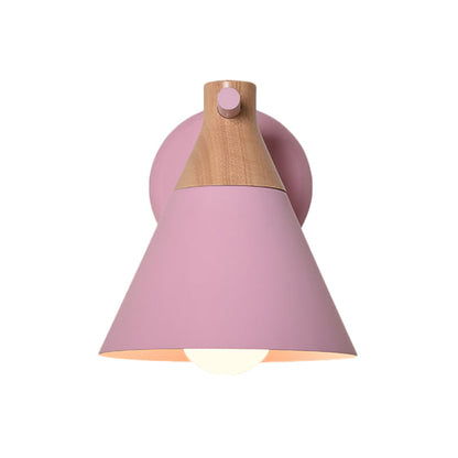 Vivolux | Macaron Style Onderkleur Wandlamp Conische Schaduw 1 Kop Metaal Wandlamp voor Keuken Gang