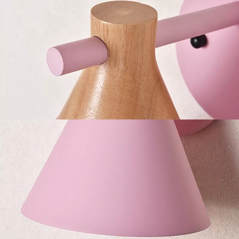 Vivolux | Macaron Style Onderkleur Wandlamp Conische Schaduw 1 Kop Metaal Wandlamp voor Keuken Gang