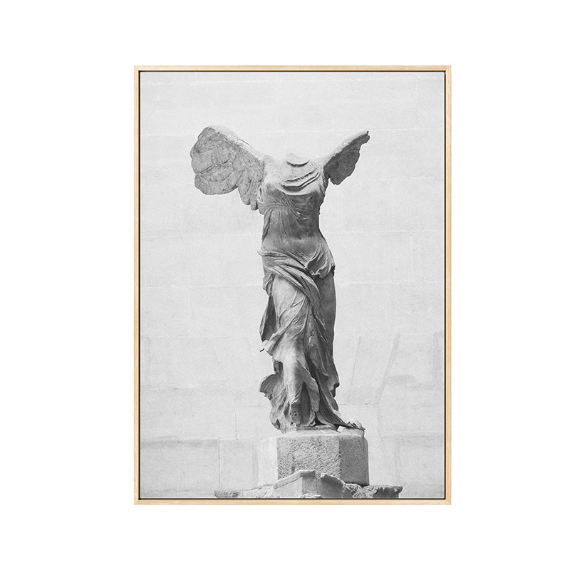 Vivolux | Grau Nordisch Leinwanddruck Foto Flügelte Victoria von Samothrake Wandkunst Deko für Raum