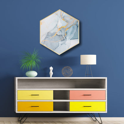 Vivolux | Ombre Patroon Wandkunst Print Moderne Canvas Textuur Schilderij in Zachte Kleur