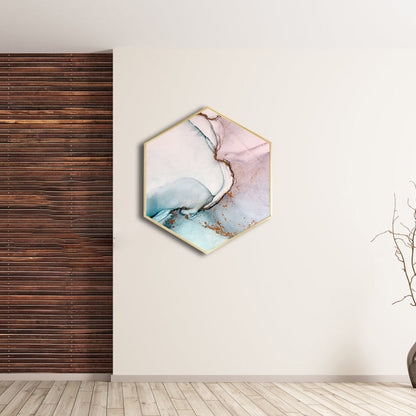 Vivolux | Ombre Patroon Wandkunst Print Moderne Canvas Textuur Schilderij in Zachte Kleur