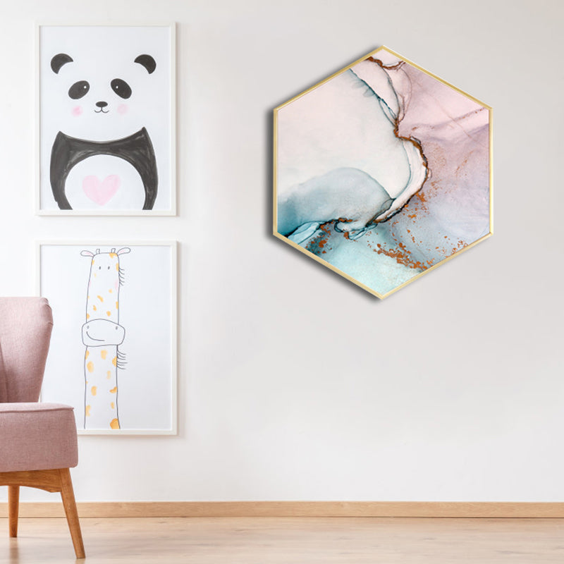 Vivolux | Ombre Patroon Wandkunst Print Moderne Canvas Textuur Schilderij in Zachte Kleur