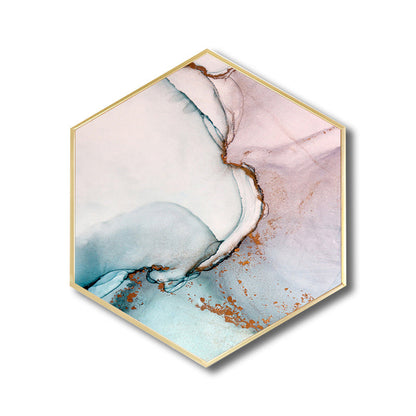 Vivolux | Ombre Patroon Wandkunst Print Moderne Canvas Textuur Schilderij in Zachte Kleur
