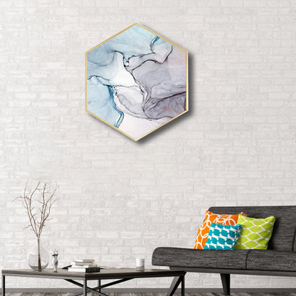 Vivolux | Ombre Patroon Wandkunst Print Moderne Canvas Textuur Schilderij in Zachte Kleur
