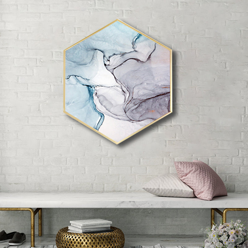 Vivolux | Ombre Patroon Wandkunst Print Moderne Canvas Textuur Schilderij in Zachte Kleur