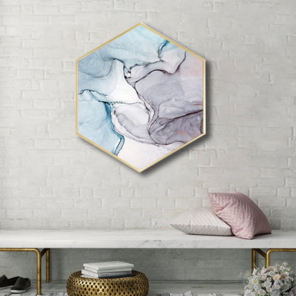 Vivolux | Ombre Patroon Wandkunst Print Moderne Canvas Textuur Schilderij in Zachte Kleur