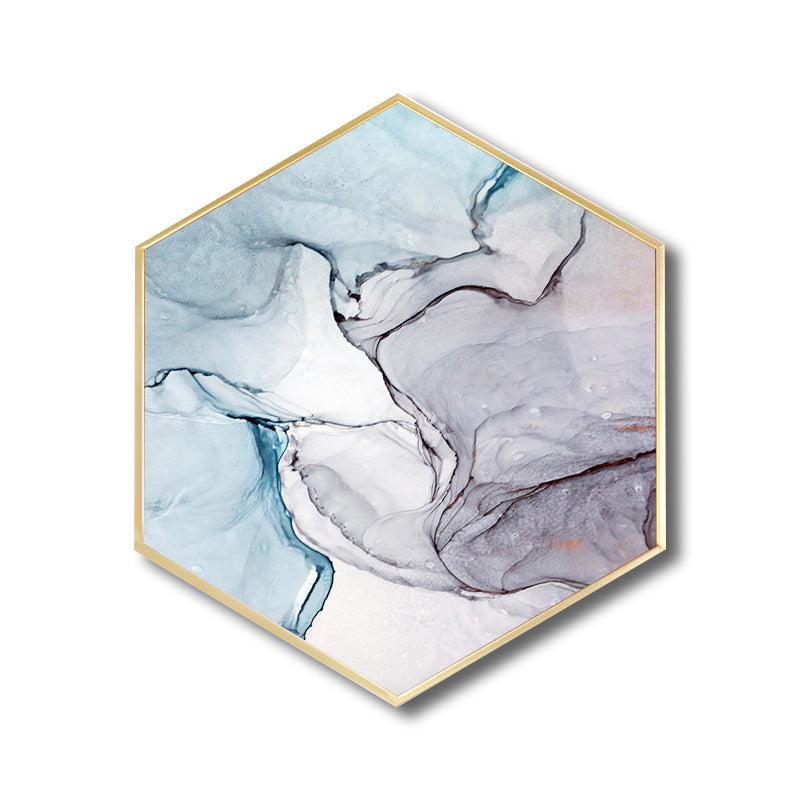 Vivolux | Ombre Patroon Wandkunst Print Moderne Canvas Textuur Schilderij in Zachte Kleur
