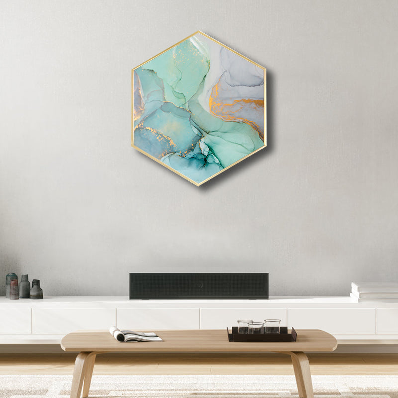 Vivolux | Ombre Patroon Wandkunst Print Moderne Canvas Textuur Schilderij in Zachte Kleur